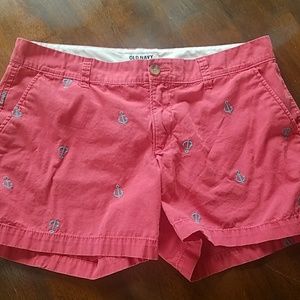 Old Navy pink & blue anchor shorts